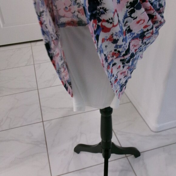 Ralph Lauren Floral Print Ruched Side Stretch Jersey Sleeveless Dress 6 - Picture 12 of 15